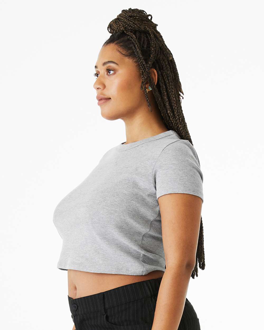 BELLA + CANVAS-1010-Women's Micro Rib Baby Tee - Image 5