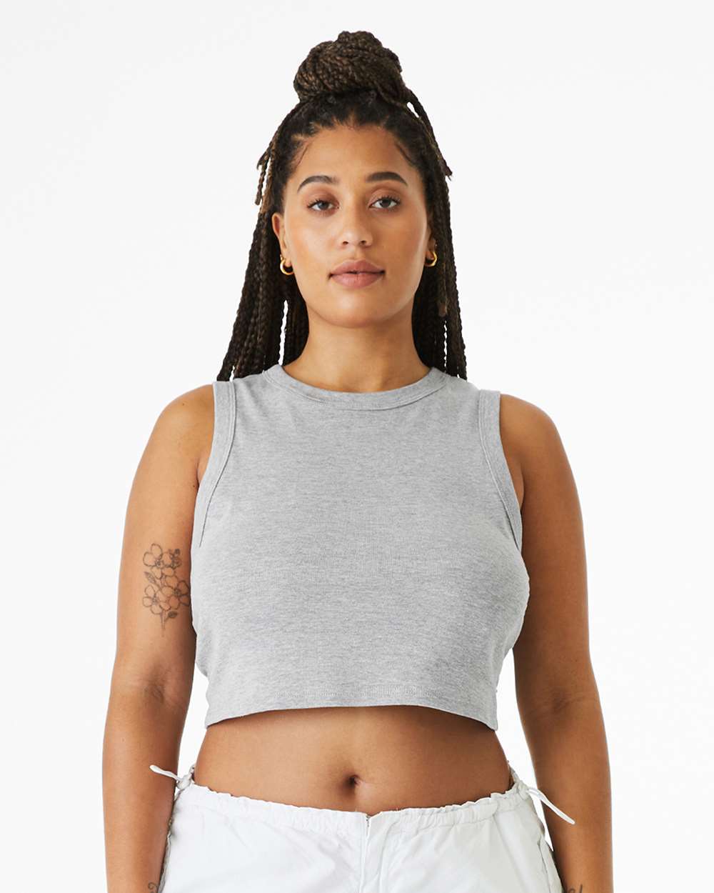 BELLA + CANVAS-1013-Women's Micro Rib Muscle Crop Tank - Image 4