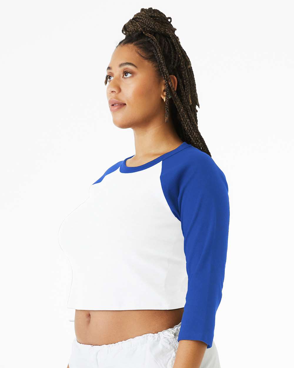 BELLA + CANVAS-1200-Women's Micro Rib 3/4 Raglan Sleeve Baby Tee - Image 42