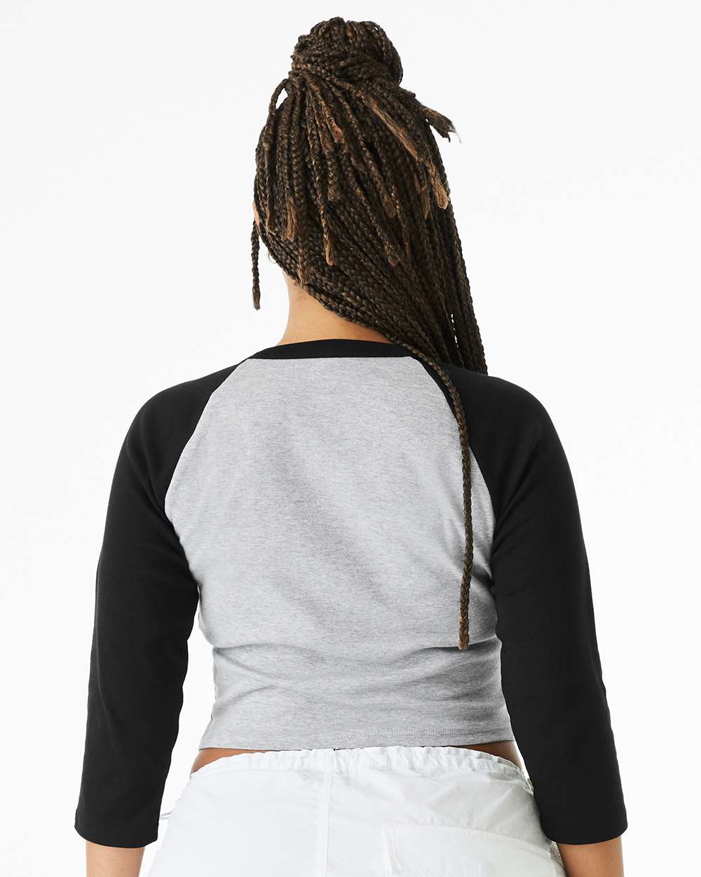 BELLA + CANVAS-1200-Women's Micro Rib 3/4 Raglan Sleeve Baby Tee - Image 6