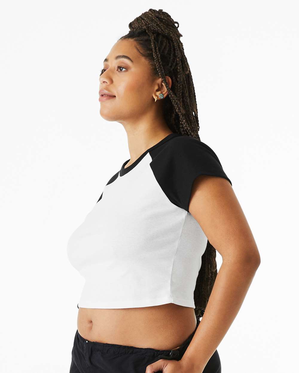 BELLA + CANVAS-1201-Women's Micro Rib Raglan Baby Tee - Image 18