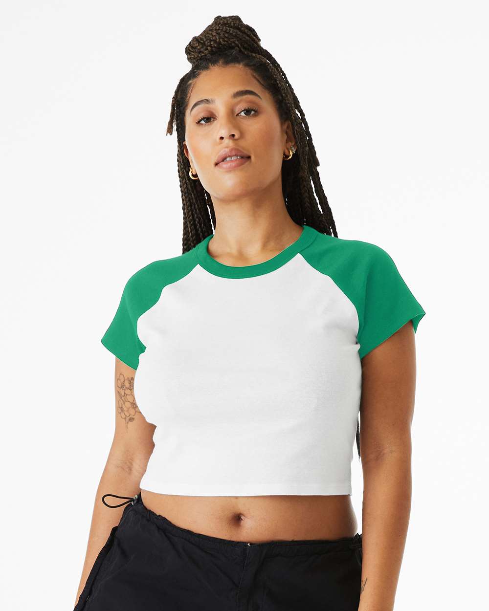 BELLA + CANVAS-1201-Women's Micro Rib Raglan Baby Tee - Image 23