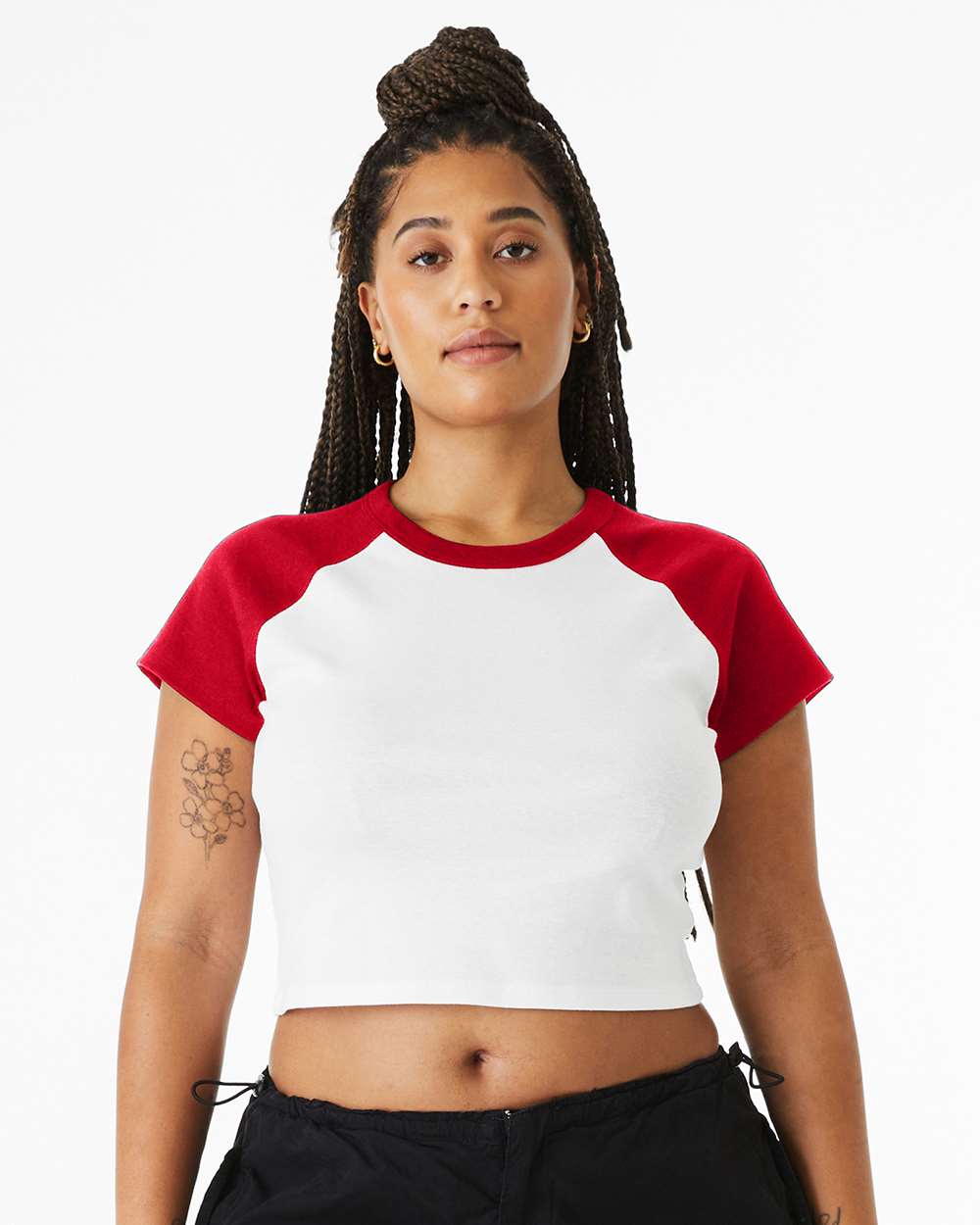 BELLA + CANVAS-1201-Women's Micro Rib Raglan Baby Tee - Image 41