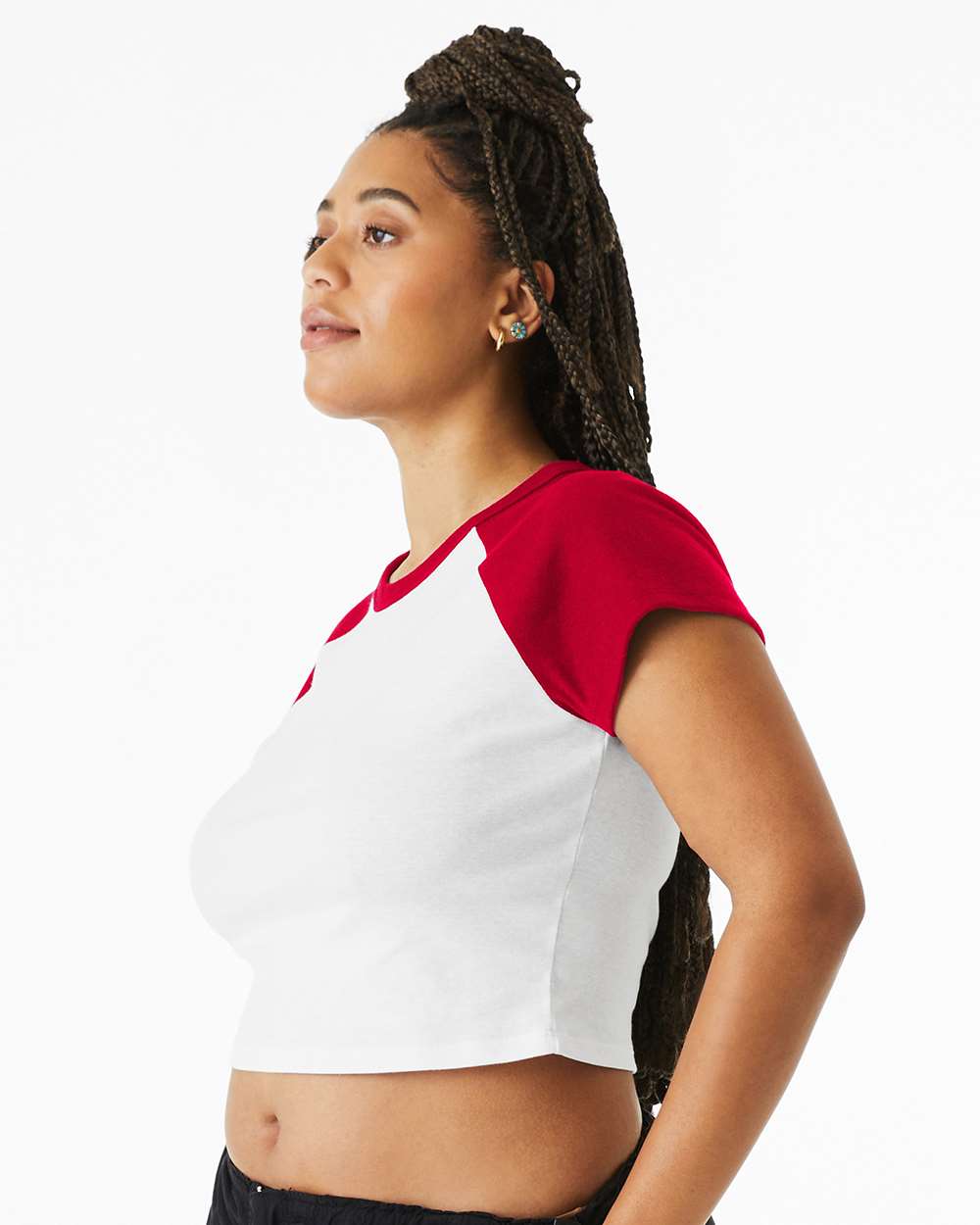 BELLA + CANVAS-1201-Women's Micro Rib Raglan Baby Tee - Image 42
