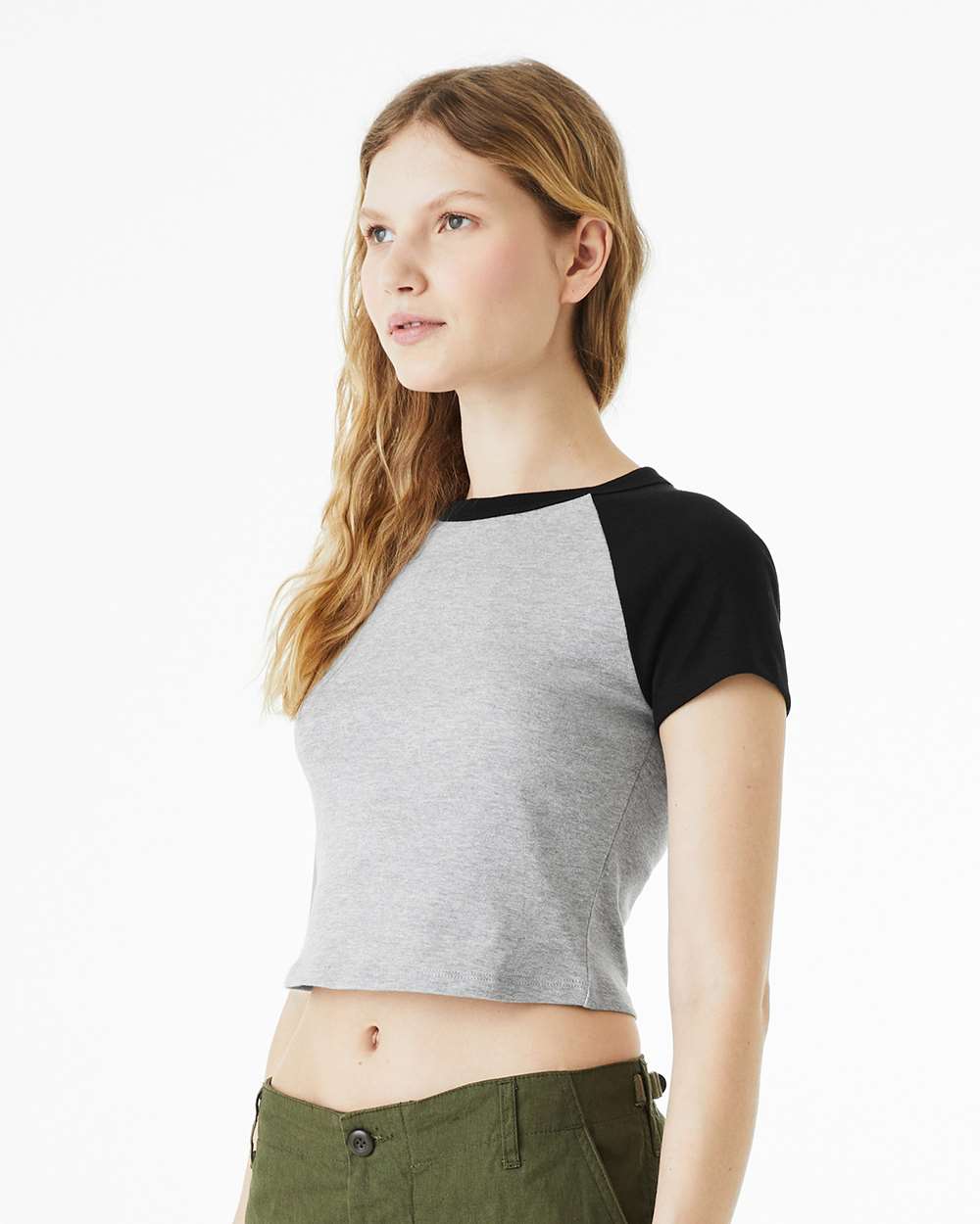 BELLA + CANVAS-1201-Women's Micro Rib Raglan Baby Tee - Image 5