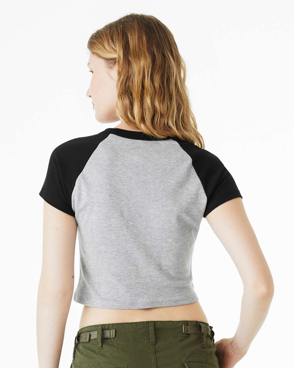 BELLA + CANVAS-1201-Women's Micro Rib Raglan Baby Tee - Image 6