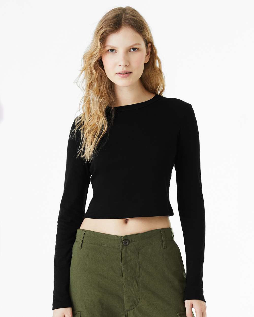 BELLA + CANVAS-1501-Women's Micro Rib Long Sleeve Baby Tee - Image 11