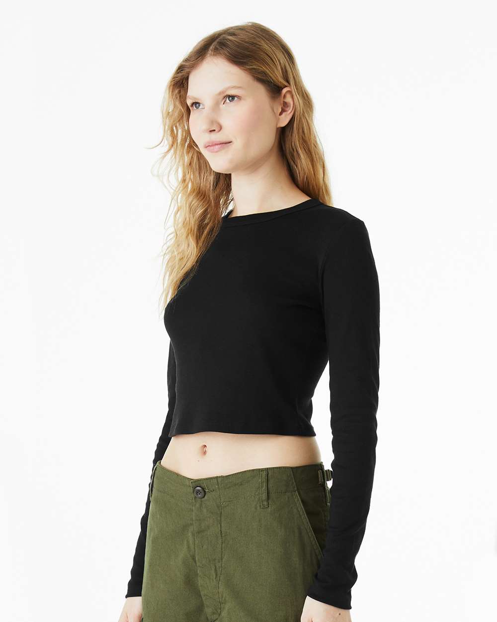 BELLA + CANVAS-1501-Women's Micro Rib Long Sleeve Baby Tee - Image 12