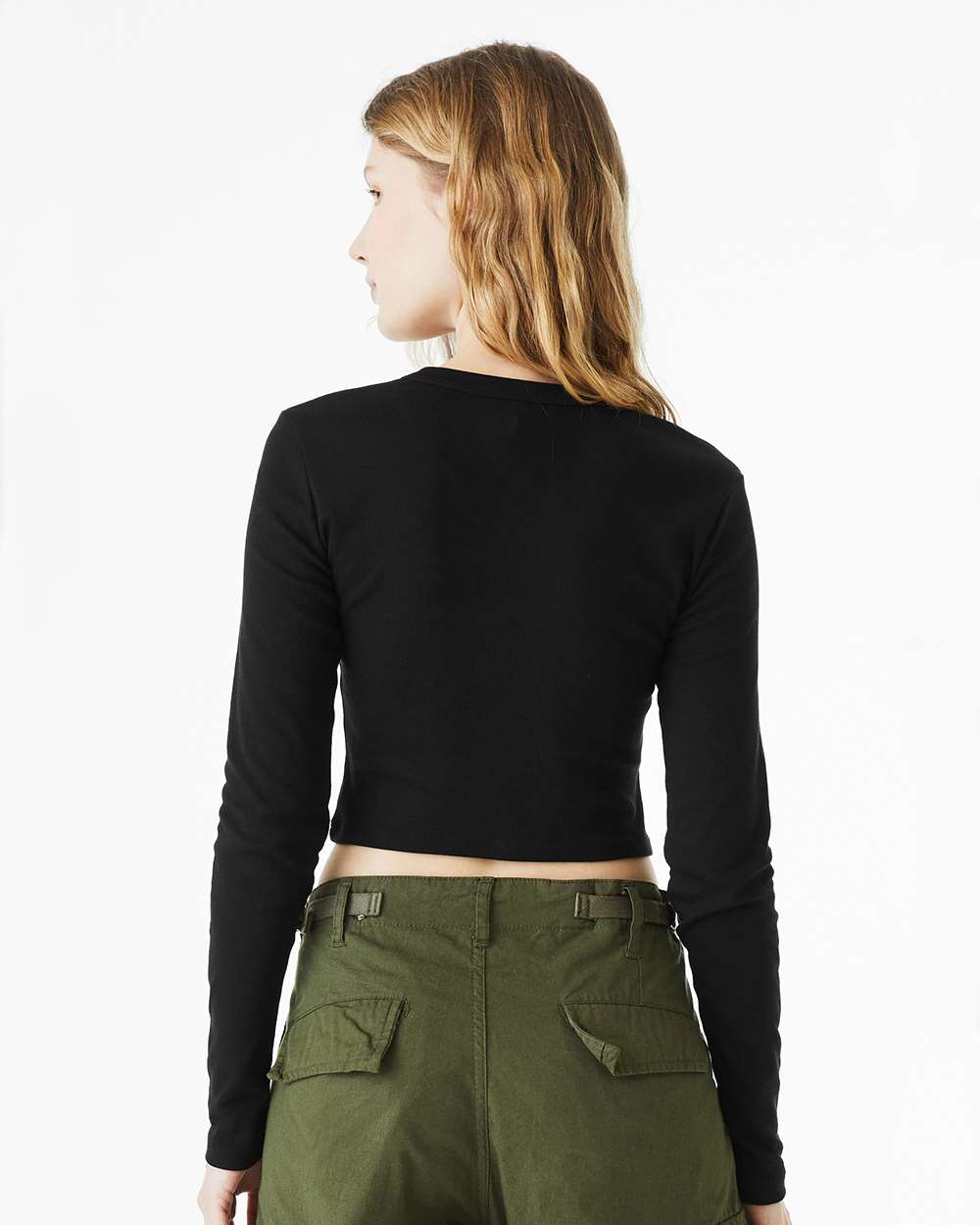 BELLA + CANVAS-1501-Women's Micro Rib Long Sleeve Baby Tee - Image 13