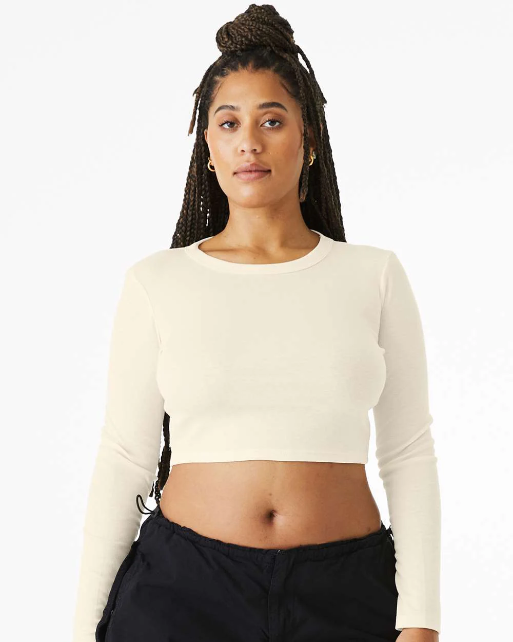 BELLA + CANVAS-1501-Women's Micro Rib Long Sleeve Baby Tee - Image 17