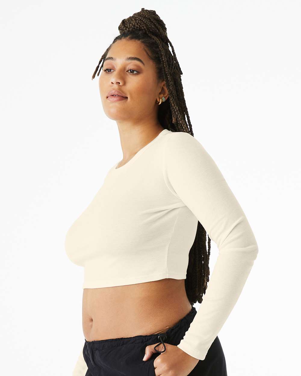 BELLA + CANVAS-1501-Women's Micro Rib Long Sleeve Baby Tee - Image 18