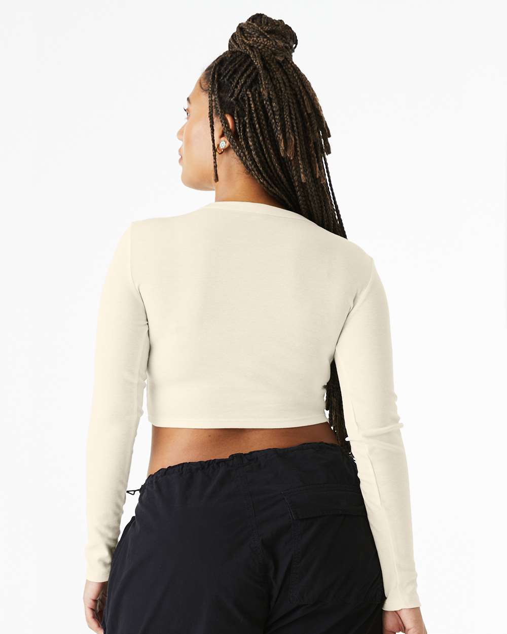 BELLA + CANVAS-1501-Women's Micro Rib Long Sleeve Baby Tee - Image 19