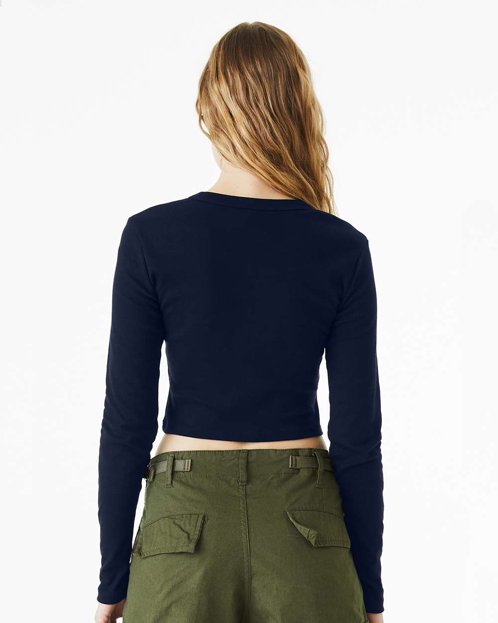 BELLA + CANVAS-1501-Women's Micro Rib Long Sleeve Baby Tee - Image 25