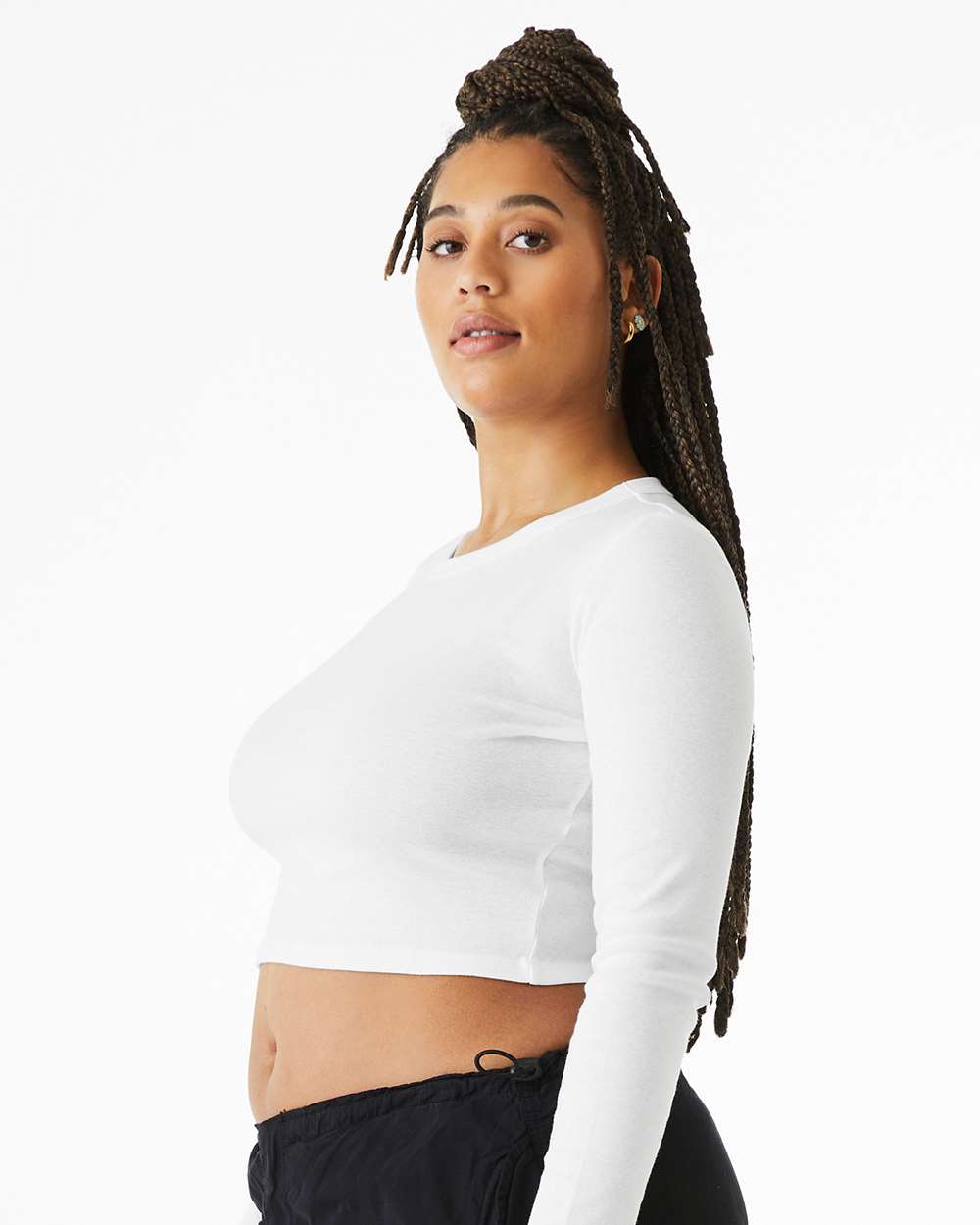 BELLA + CANVAS-1501-Women's Micro Rib Long Sleeve Baby Tee - Image 30