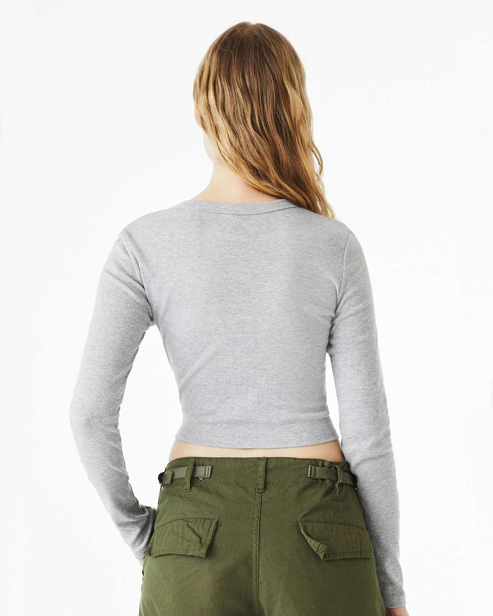 BELLA + CANVAS-1501-Women's Micro Rib Long Sleeve Baby Tee - Image 6