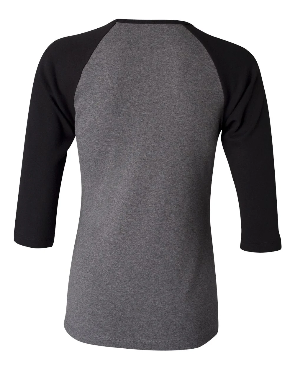 BELLA + CANVAS-2000-Women’s 1X1 Baby Rib Raglan Three-Quarter Sleeve Tee - Image 3