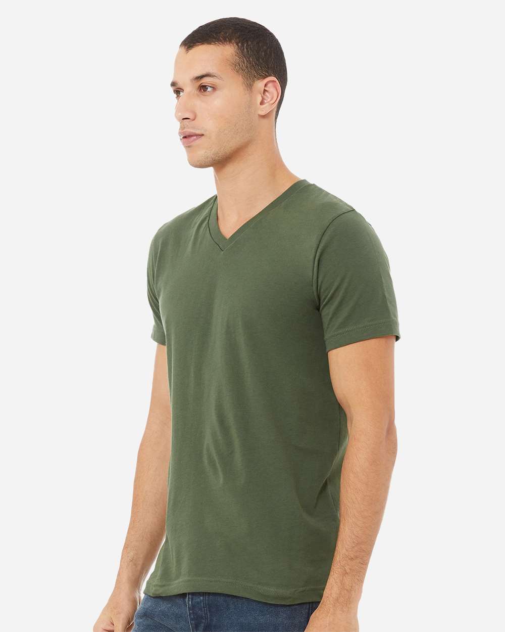 BELLA + CANVAS-3005-Jersey V-Neck Tee - Image 45