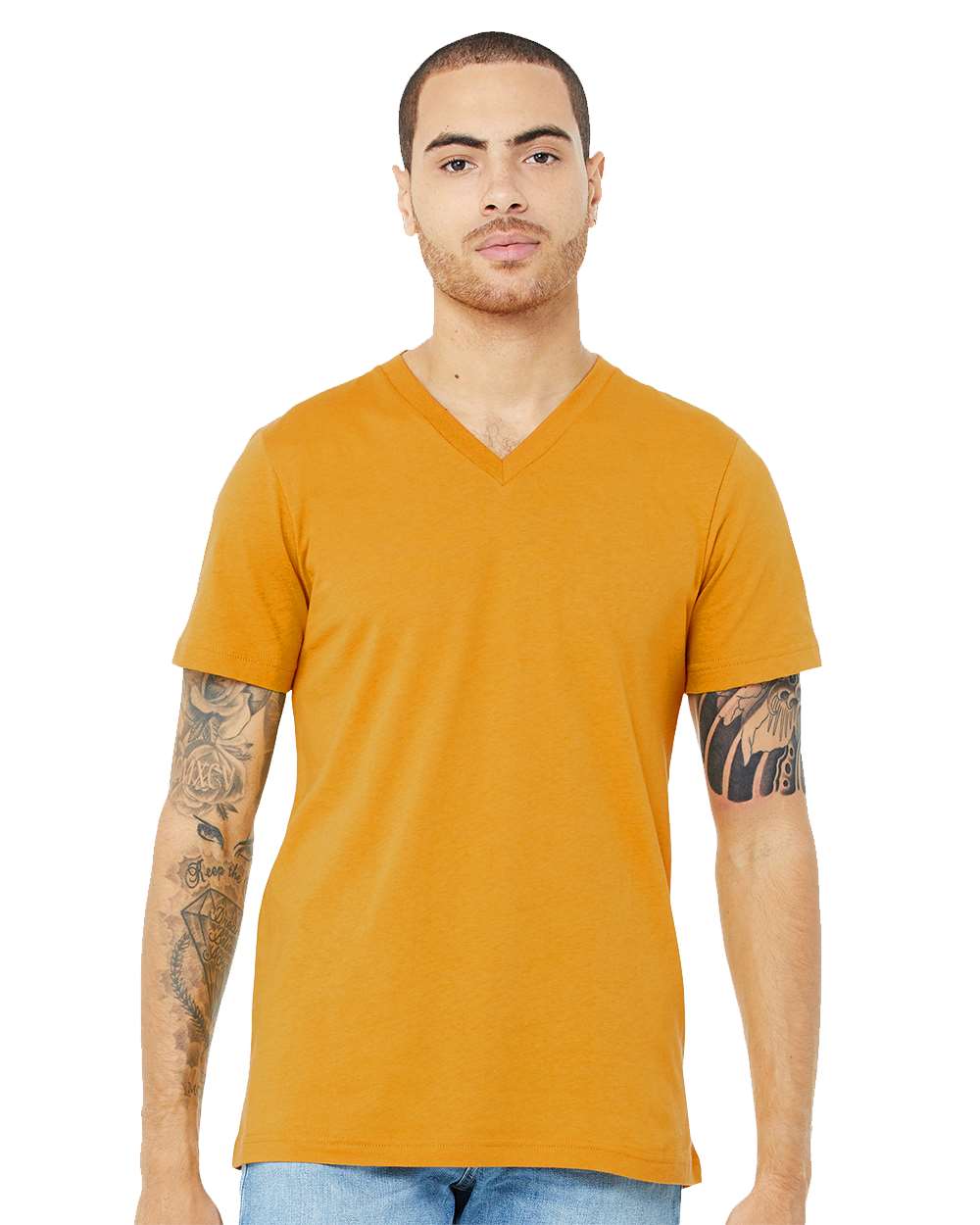 BELLA + CANVAS-3005-Jersey V-Neck Tee - Image 49