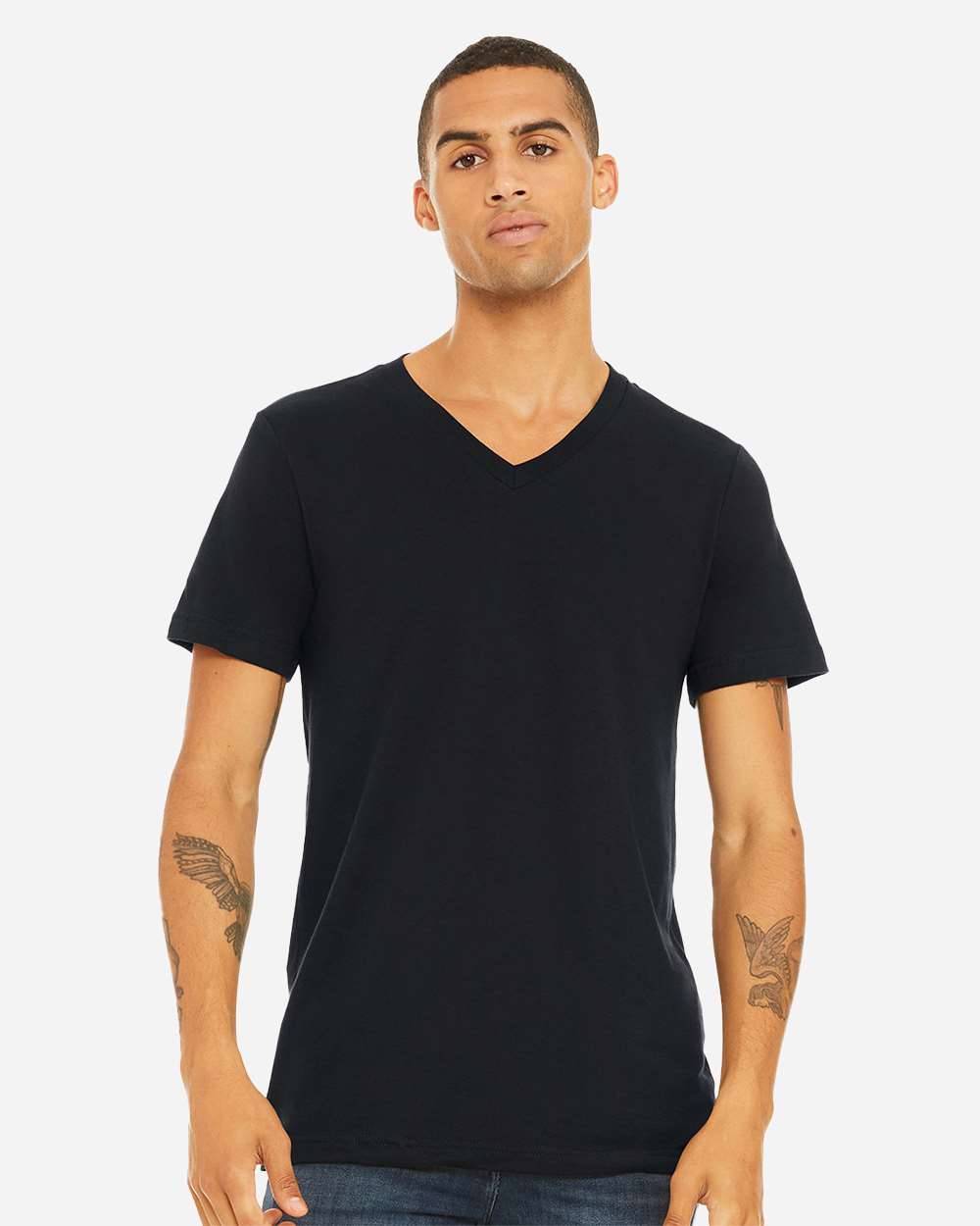 BELLA + CANVAS-3005-Jersey V-Neck Tee - Image 85