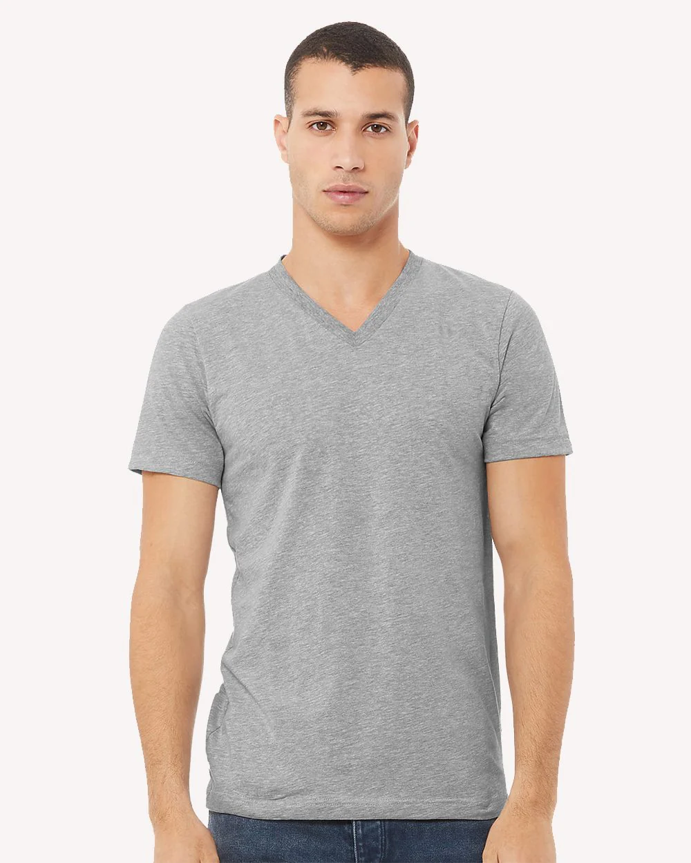 BELLA + CANVAS-3005CVC-Heather CVC V-Neck Tee - Image 4