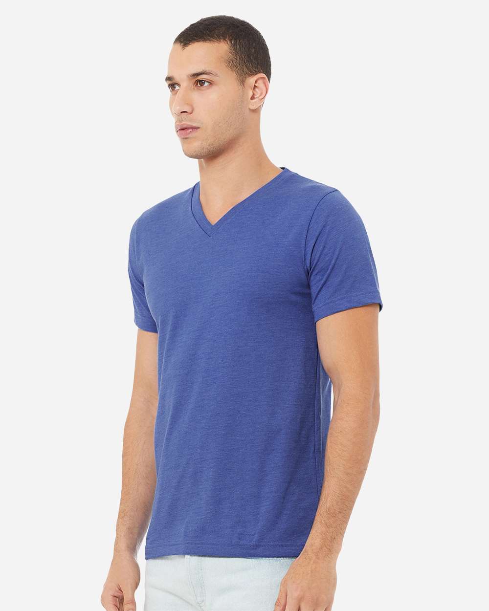 BELLA + CANVAS-3005CVC-Heather CVC V-Neck Tee - Image 66