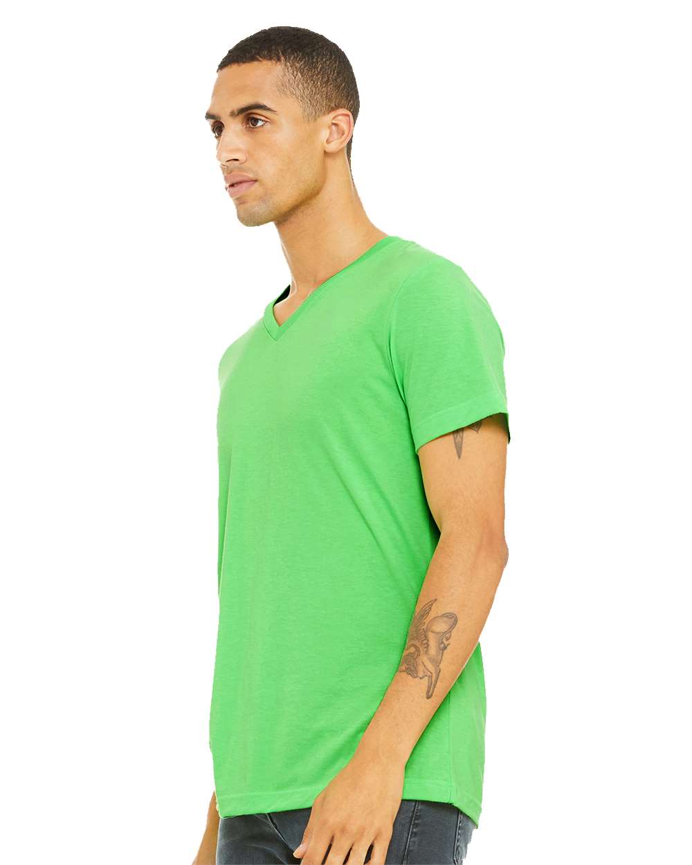 BELLA + CANVAS-3005CVC-Heather CVC V-Neck Tee - Image 69