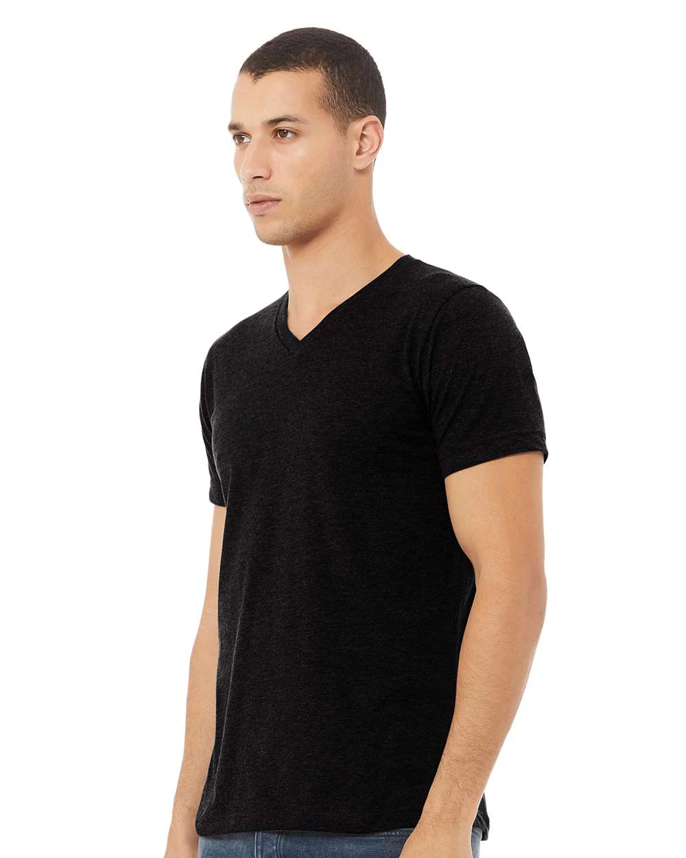 BELLA + CANVAS-3005CVC-Heather CVC V-Neck Tee - Image 81