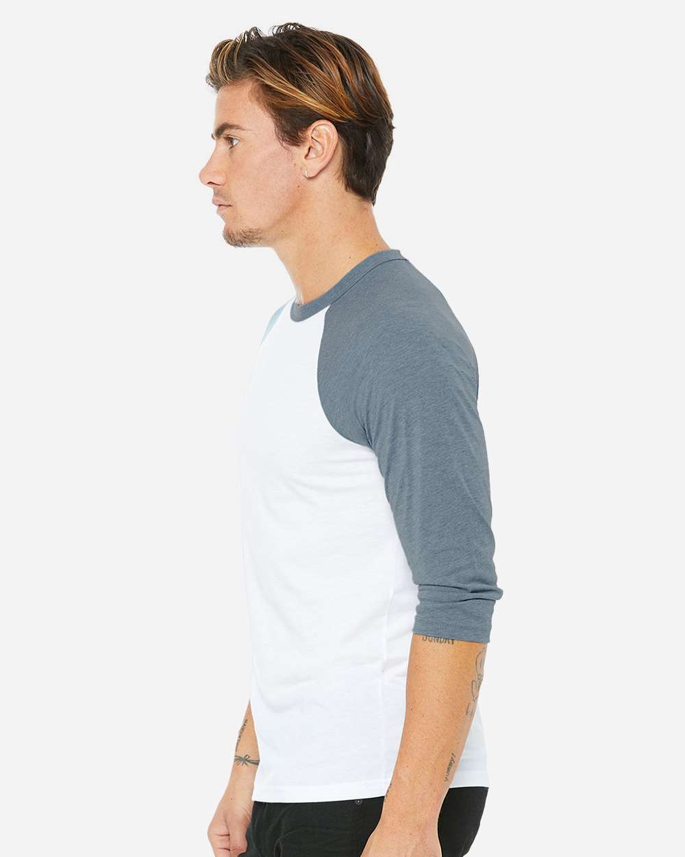 BELLA + CANVAS-3200-Three-Quarter Sleeve Baseball Tee - Image 56