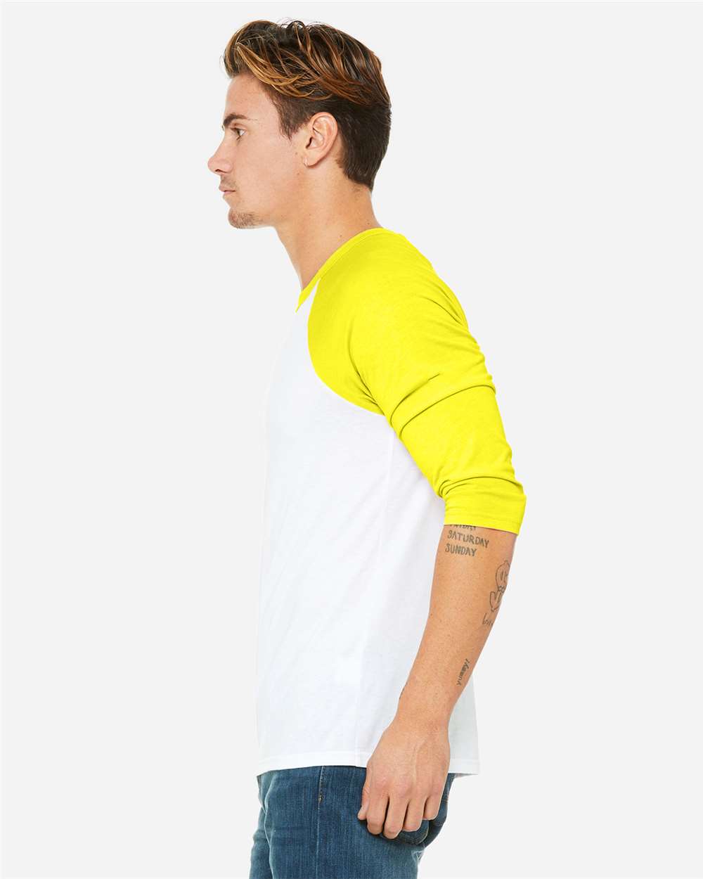 BELLA + CANVAS-3200-Three-Quarter Sleeve Baseball Tee - Image 77