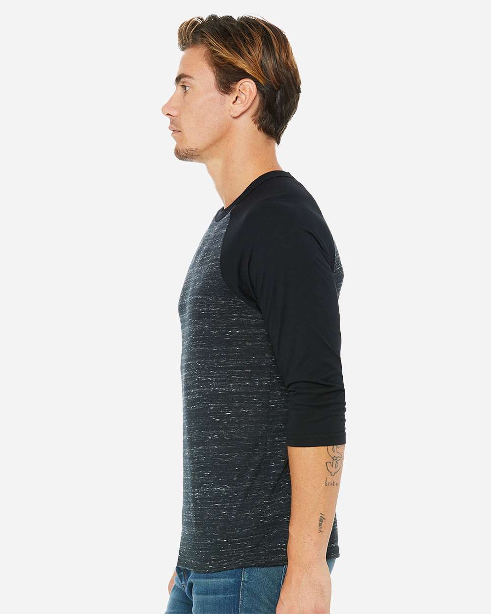 BELLA + CANVAS-3200-Three-Quarter Sleeve Baseball Tee - Image 9