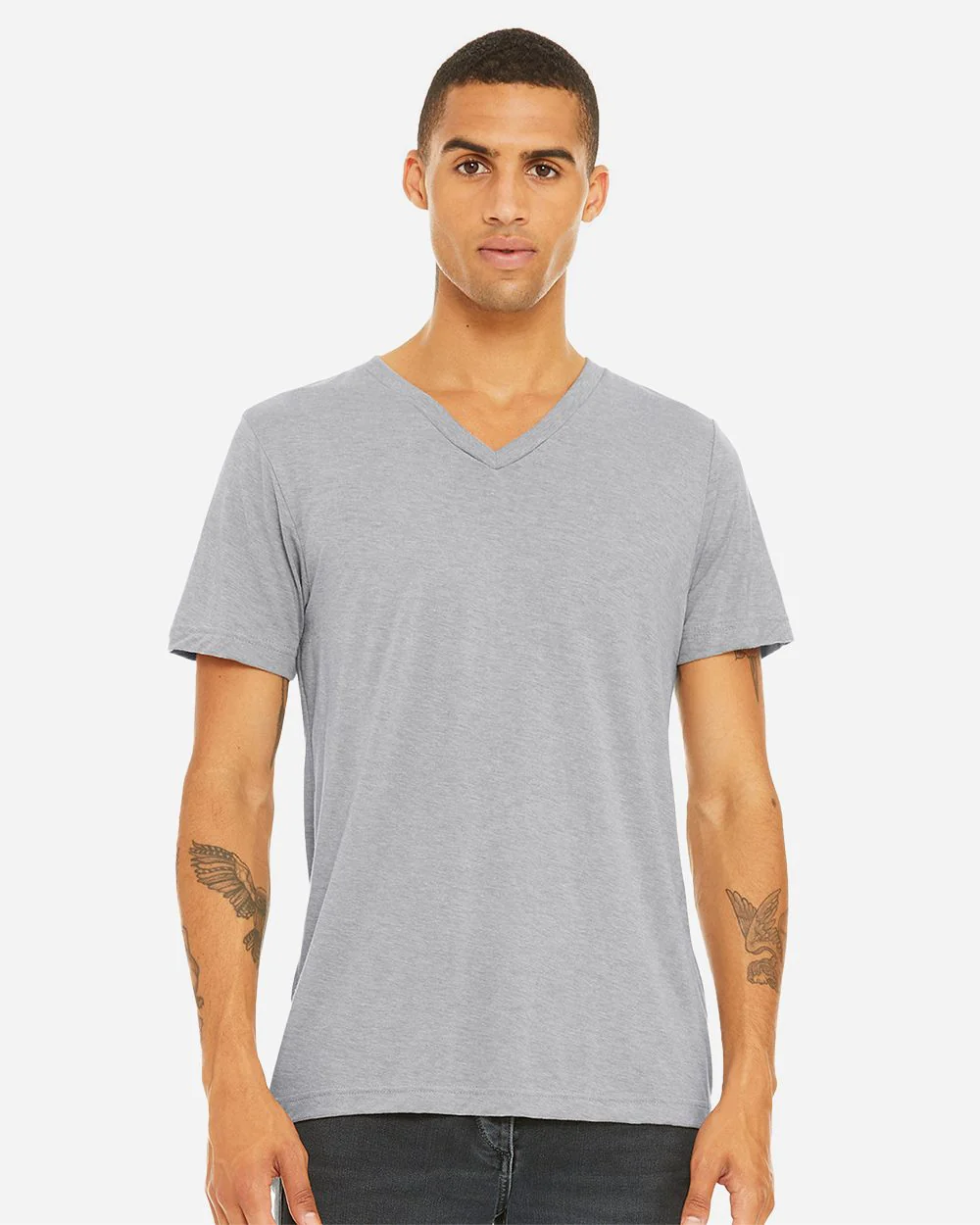 BELLA + CANVAS-3415-Triblend V-Neck Short Sleeve Tee - Image 7