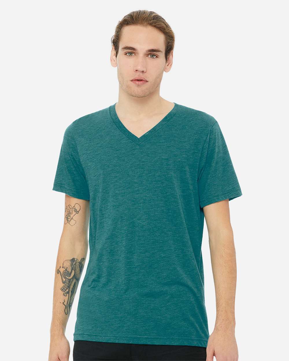 BELLA + CANVAS-3415-Triblend V-Neck Short Sleeve Tee - Image 74