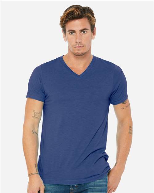 BELLA + CANVAS-3415-Triblend V-Neck Short Sleeve Tee - Image 99