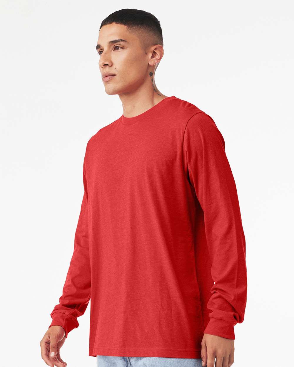 BELLA + CANVAS-3501CVC-Heather CVC Long Sleeve Tee - Image 123