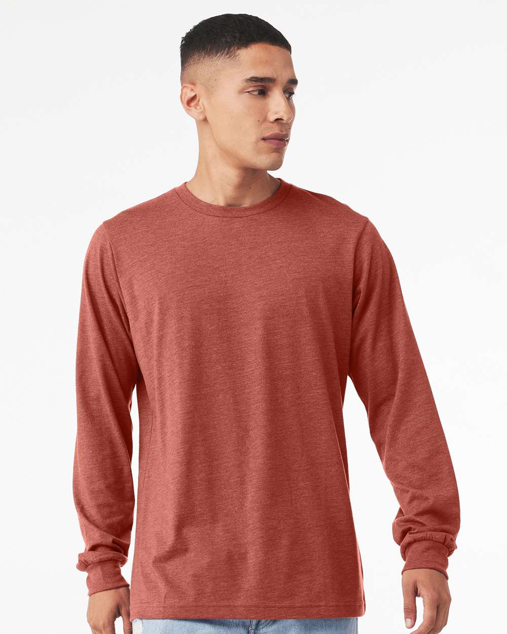 BELLA + CANVAS-3501CVC-Heather CVC Long Sleeve Tee - Image 29