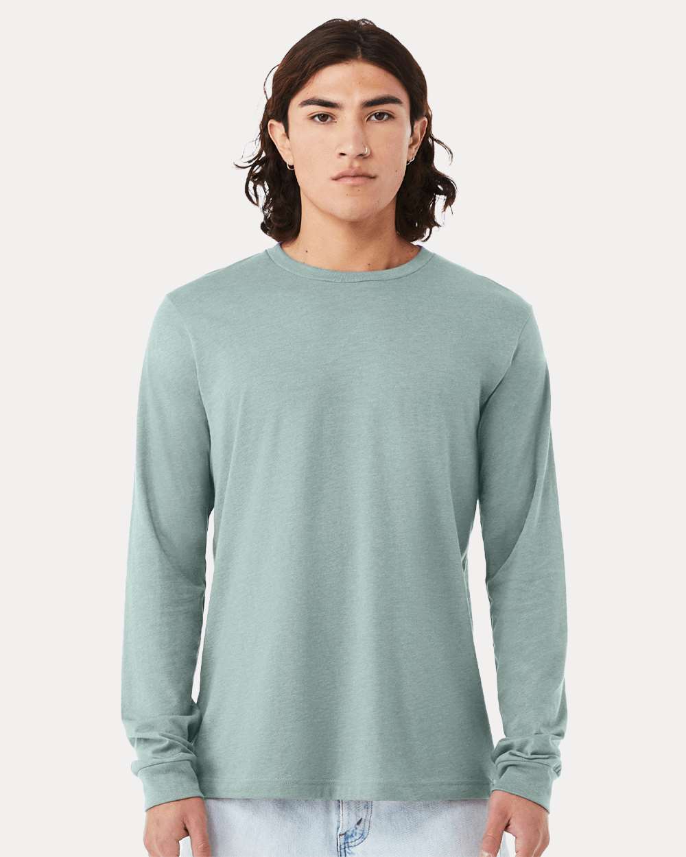 BELLA + CANVAS-3501CVC-Heather CVC Long Sleeve Tee - Image 53