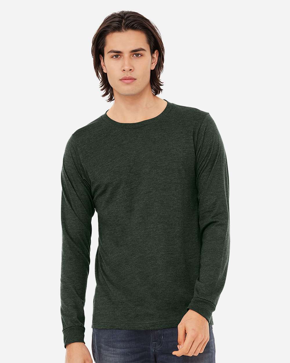 BELLA + CANVAS-3501CVC-Heather CVC Long Sleeve Tee - Image 59