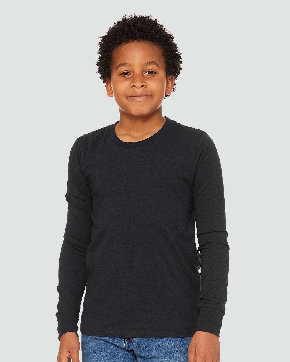 BELLA + CANVAS-3501YCVC-Youth Heather CVC Long Sleeve Tee - Image 8
