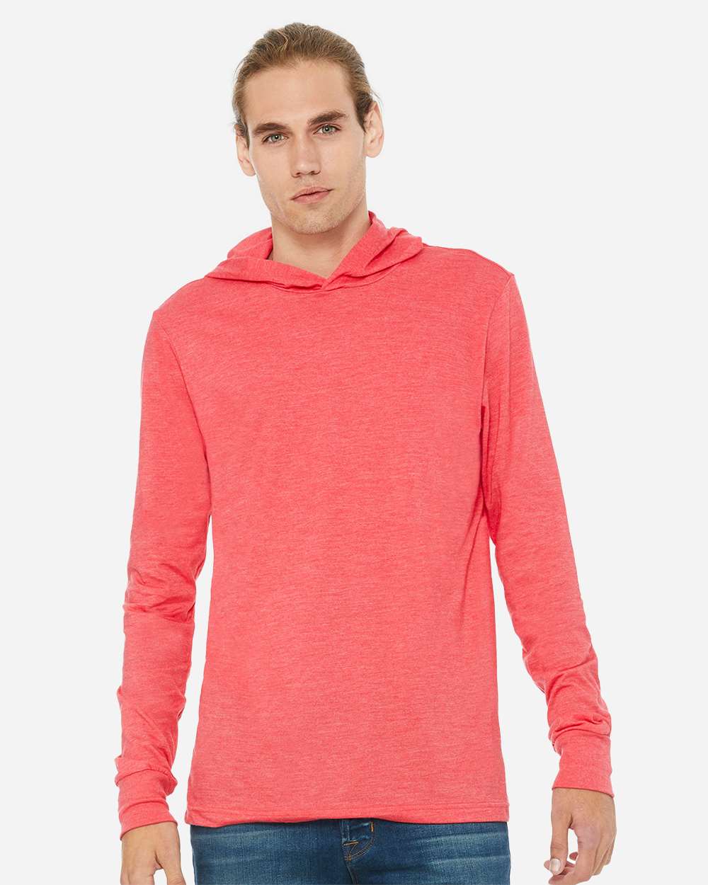 BELLA + CANVAS-3512-Jersey Hooded Long Sleeve Tee - Image 26
