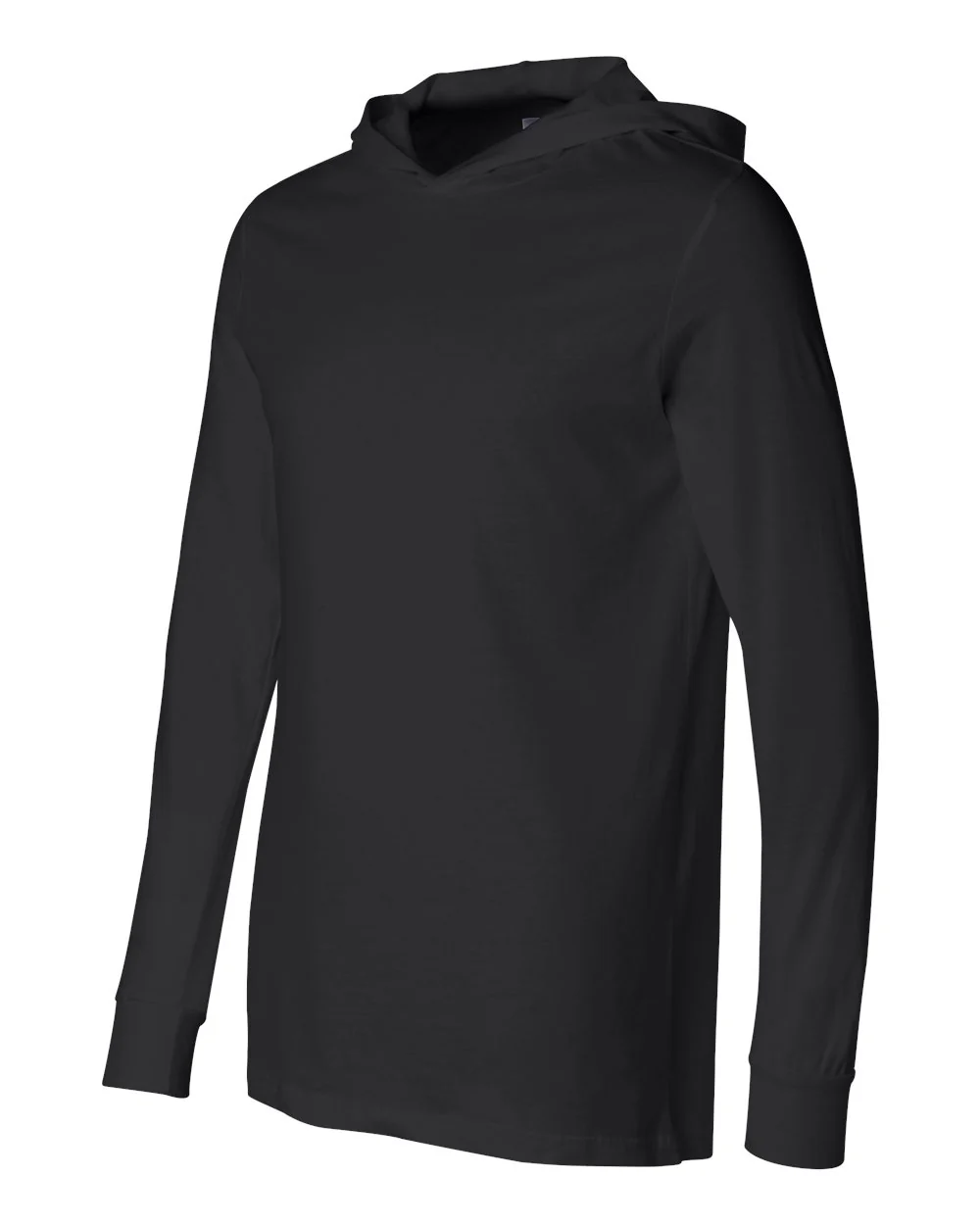 BELLA + CANVAS-3512-Jersey Hooded Long Sleeve Tee - Image 4