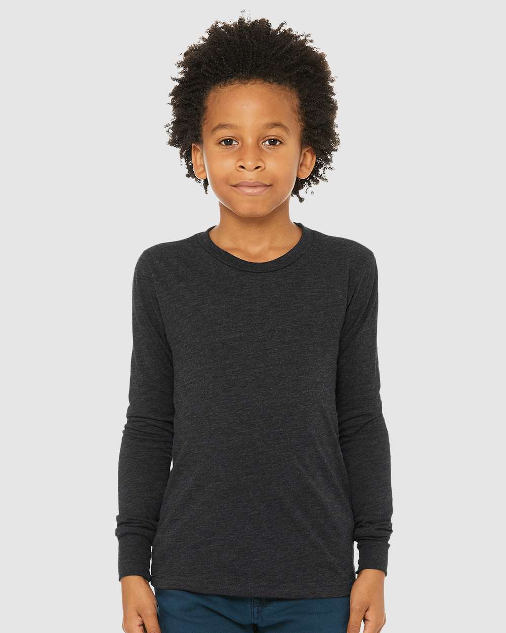 BELLA + CANVAS-3513Y-Youth Triblend Long Sleeve Tee - Image 4