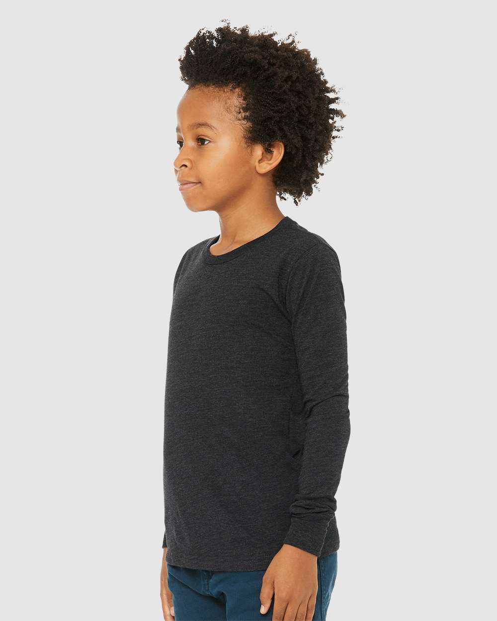 BELLA + CANVAS-3513Y-Youth Triblend Long Sleeve Tee - Image 5