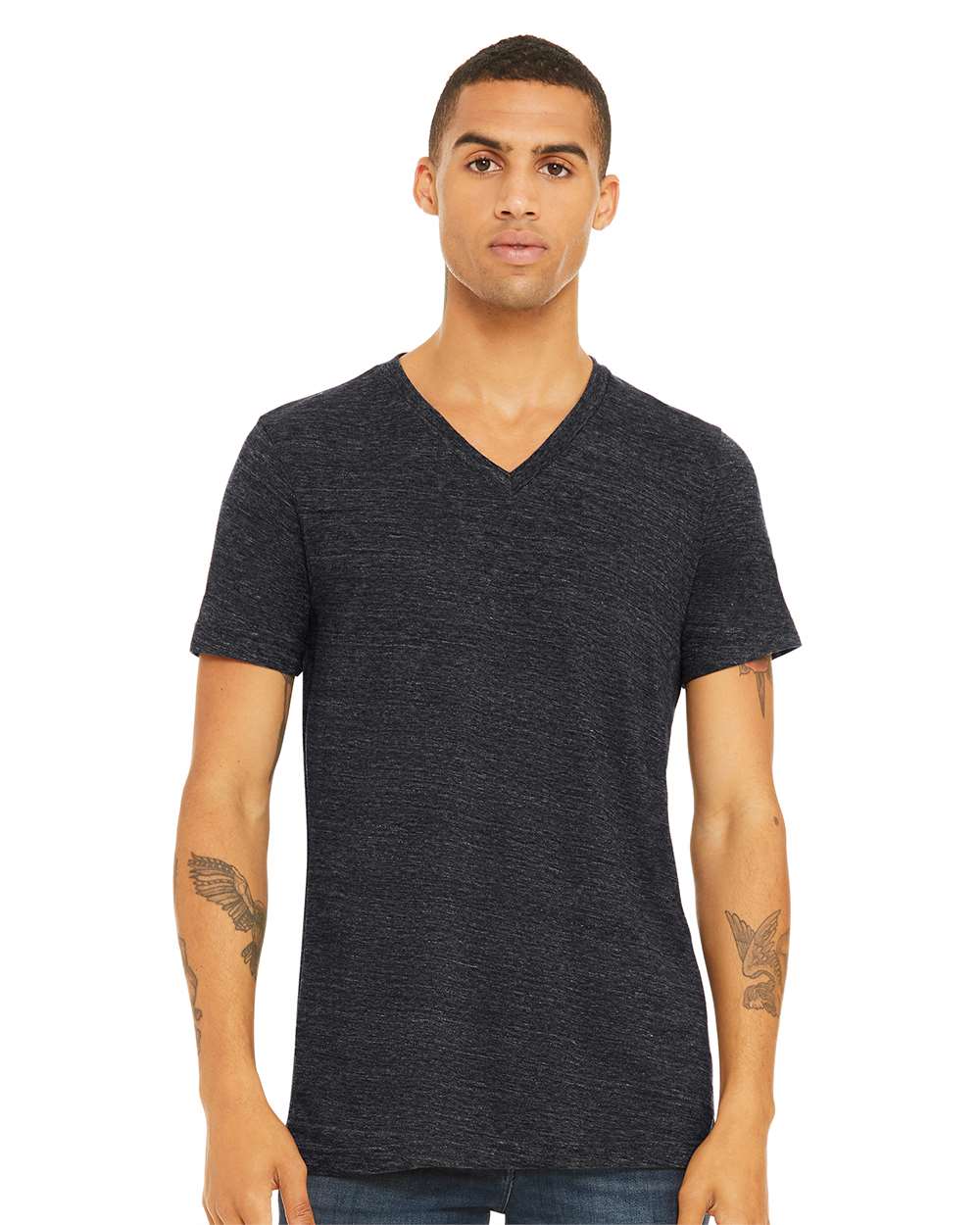 BELLA + CANVAS-3655-Textured Jersey V-Neck Tee - Image 11