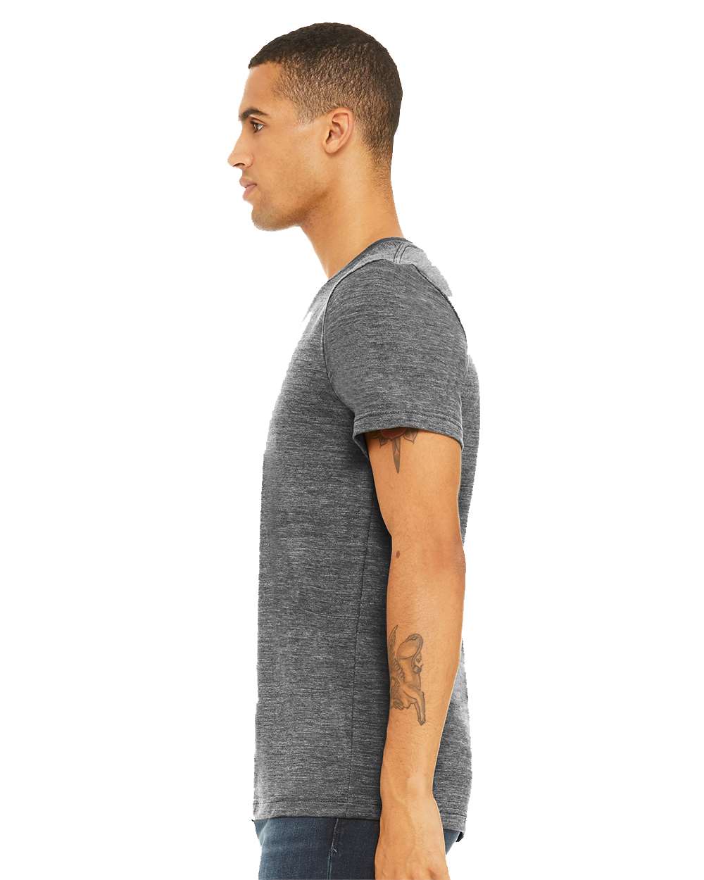 BELLA + CANVAS-3655-Textured Jersey V-Neck Tee - Image 2