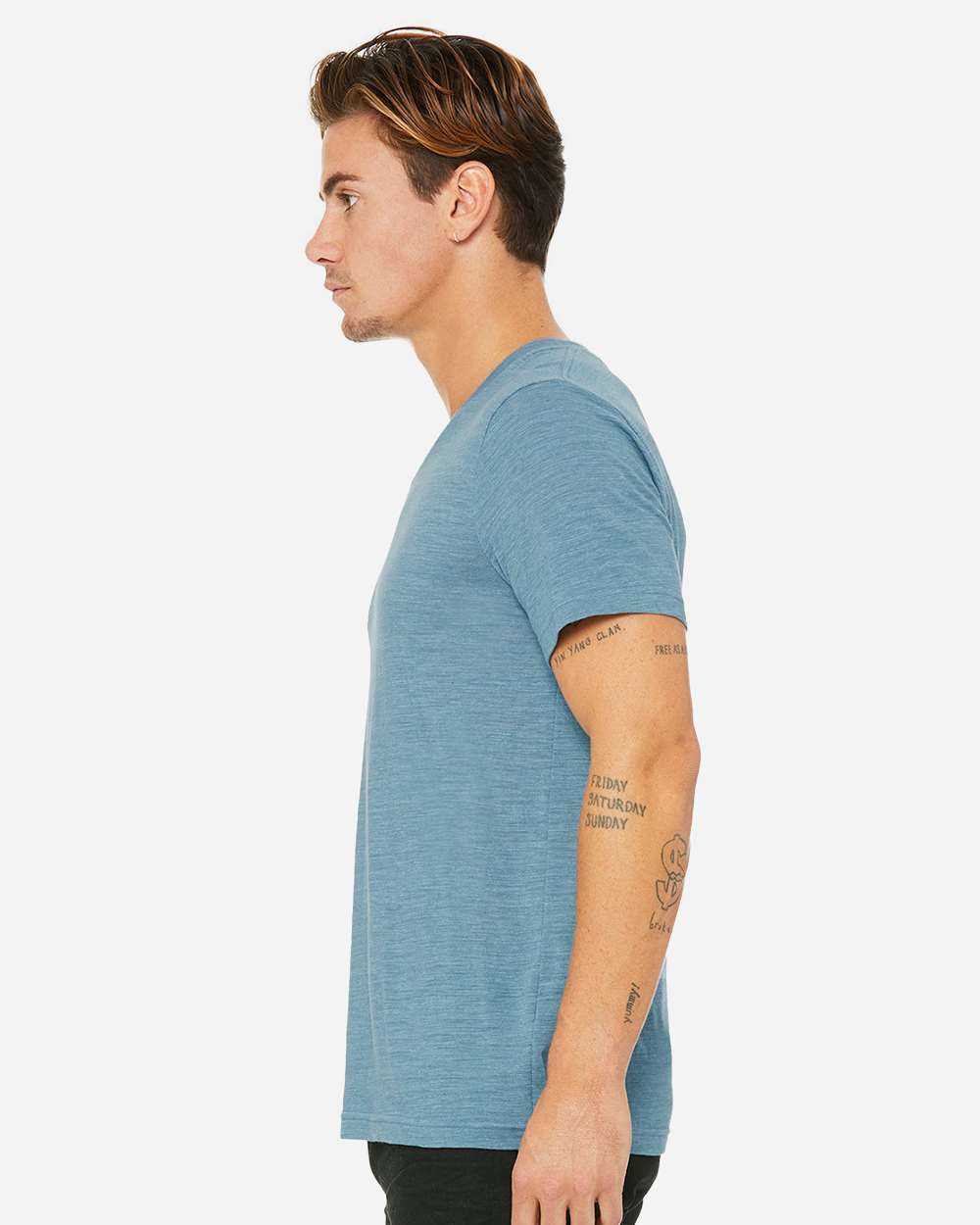 BELLA + CANVAS-3655-Textured Jersey V-Neck Tee - Image 21
