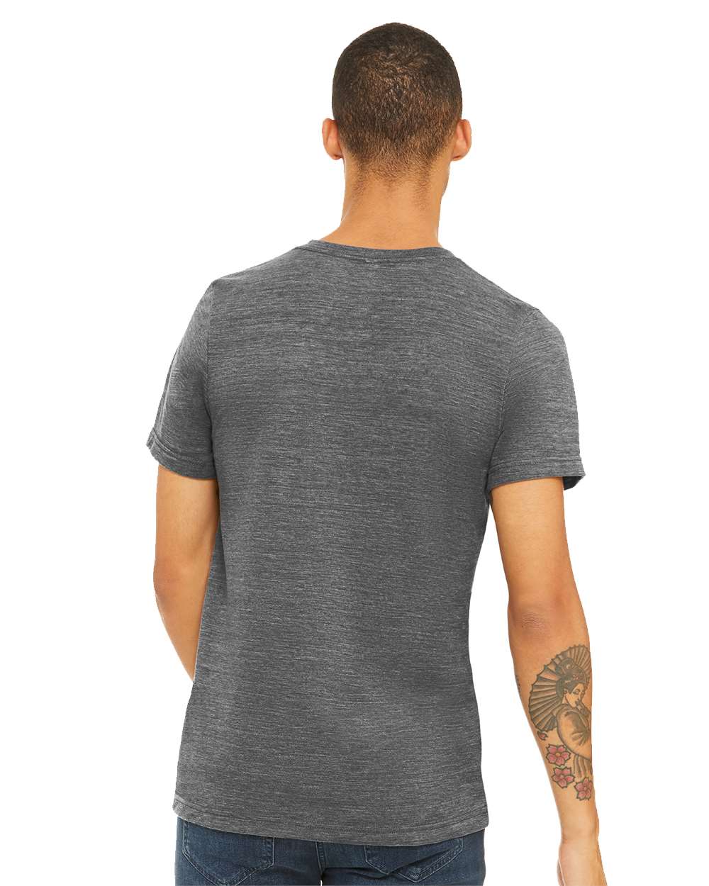 BELLA + CANVAS-3655-Textured Jersey V-Neck Tee - Image 3