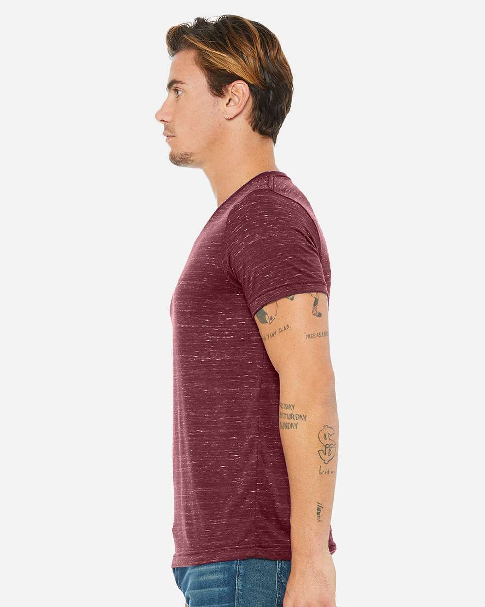 BELLA + CANVAS-3655-Textured Jersey V-Neck Tee - Image 30