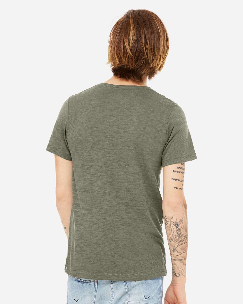 BELLA + CANVAS-3655-Textured Jersey V-Neck Tee - Image 46