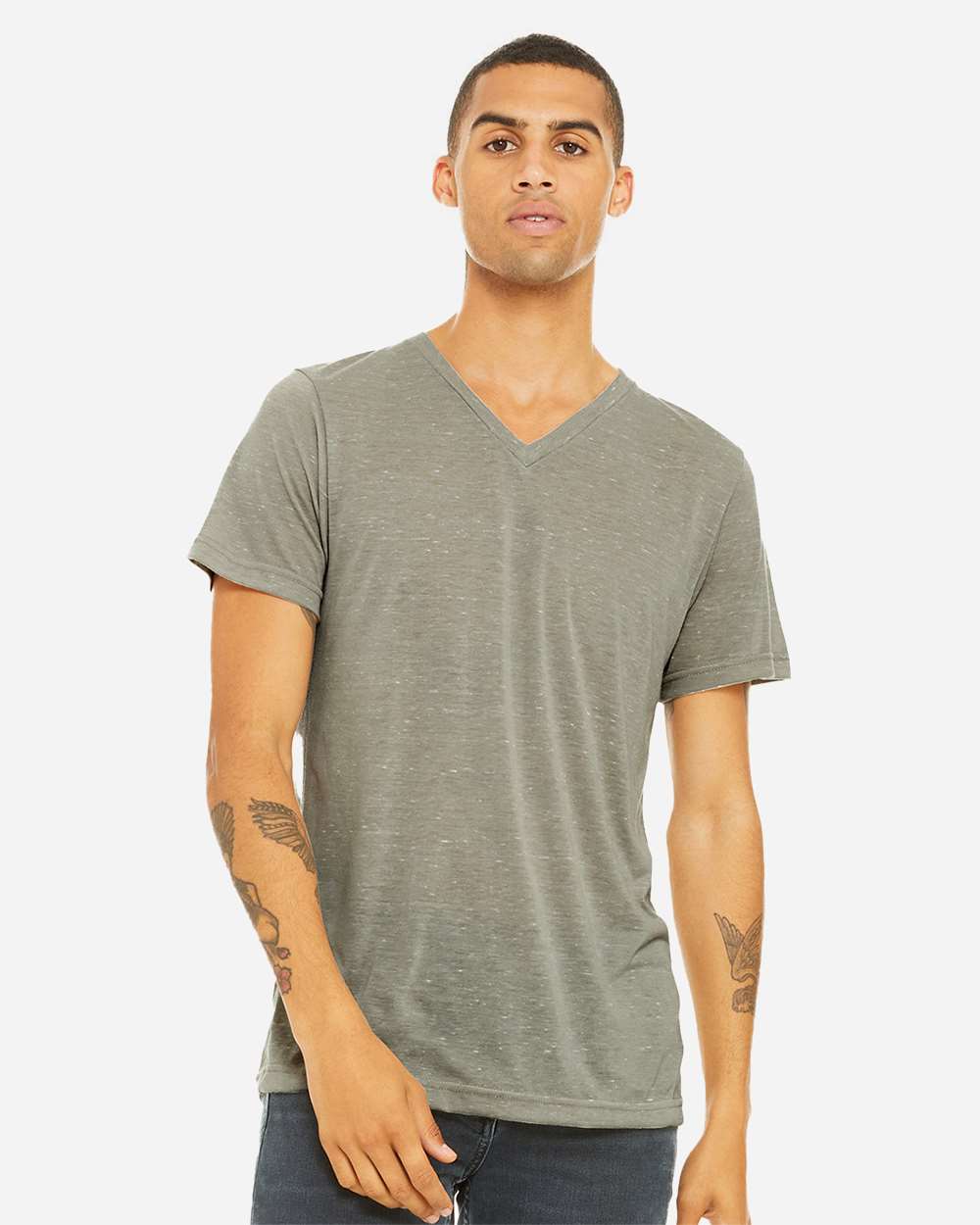 BELLA + CANVAS-3655-Textured Jersey V-Neck Tee - Image 53