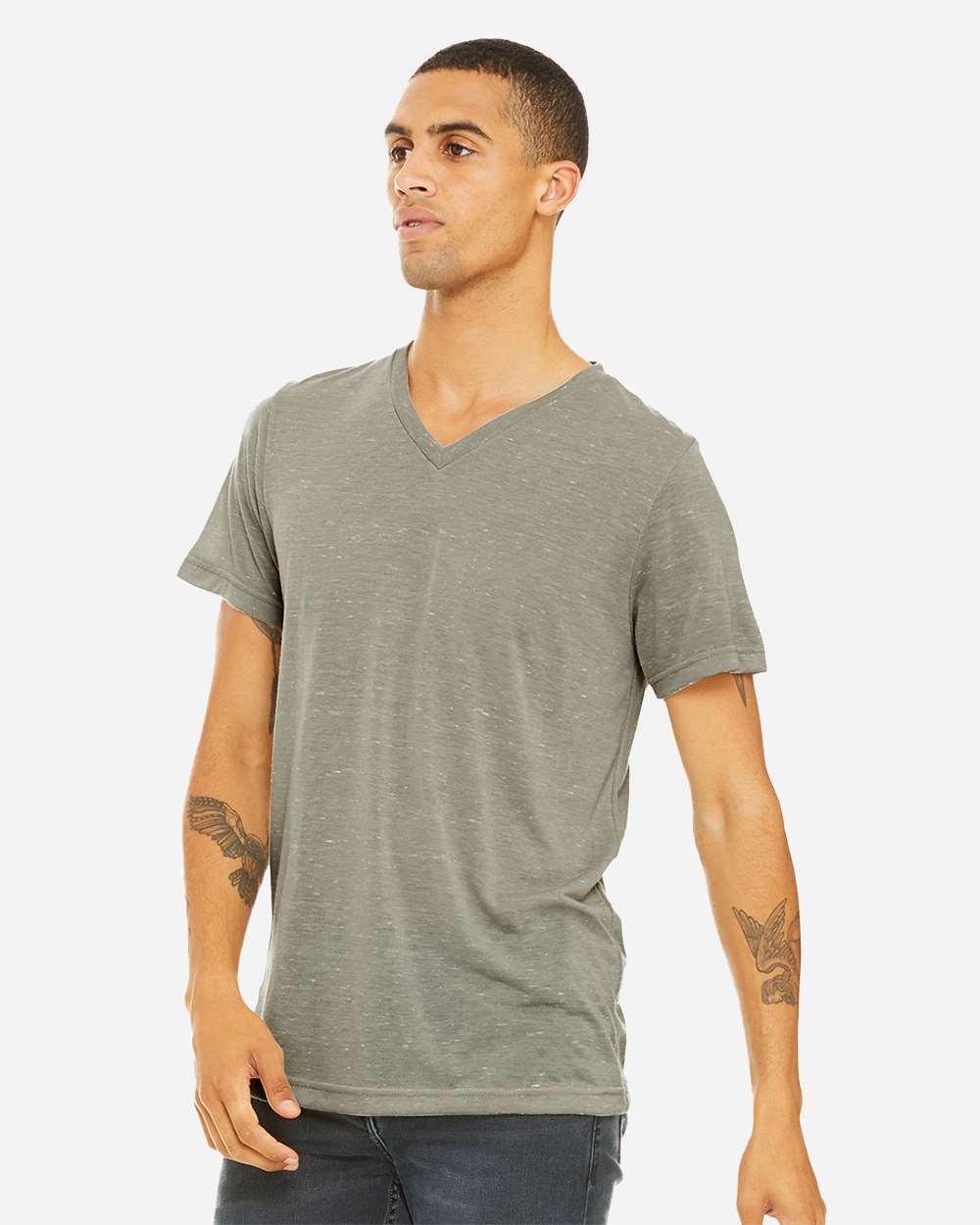 BELLA + CANVAS-3655-Textured Jersey V-Neck Tee - Image 54